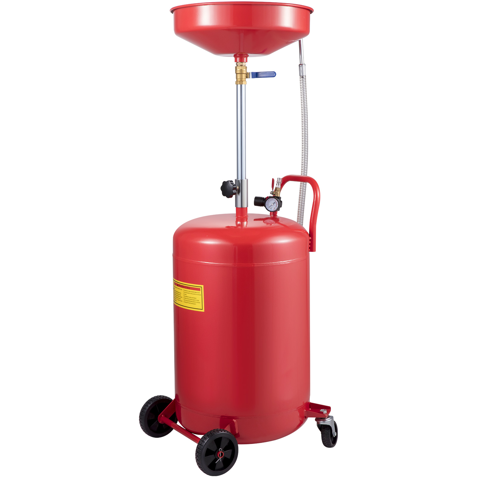 Escurridor pneumático do tanque de drenagem de óleo residual de 20 galões com válvula reguladora de pressão para drenagem de transferência de combustível fluido
