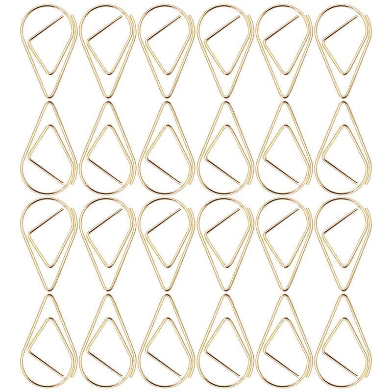 Trombones de bureau en forme de goutte, trombones, fichiers, documents, faire-part de mariage, 100 pièces