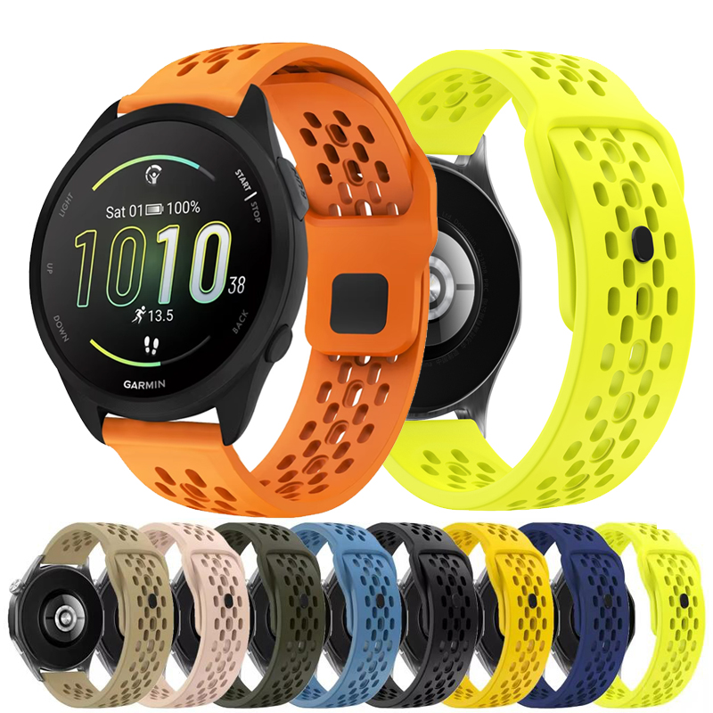 22mm 20mm Sportowy pasek silikonowy do zegarka Garmin Forerunner 165 55 158 965 745 245 265 255 Vivoactive 5 4 3 Venu 3 2 SQ2Music Watchband