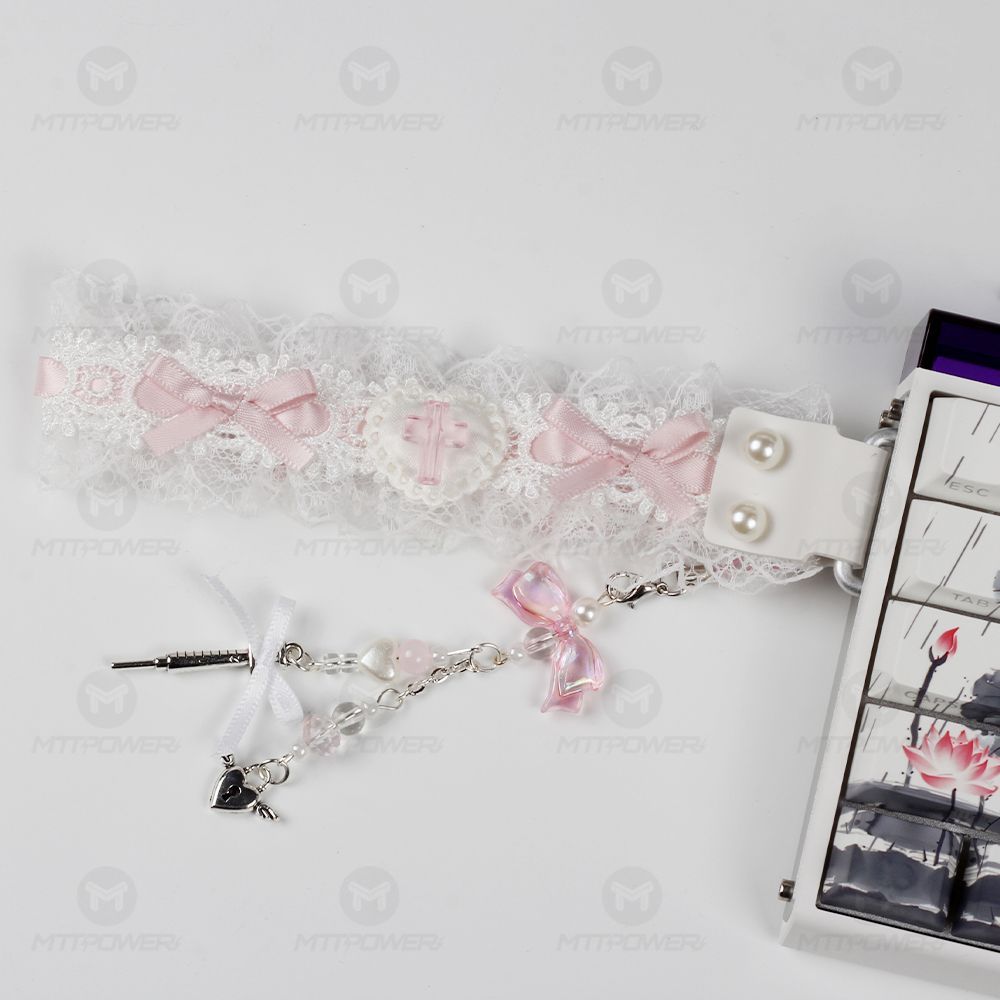 Lace Butterfly Keyboard Ribbon Strap Customization Magnetic Axis Keyboard Strap Wooting Atk68 Drunkdeer Looting Decor Girl Gift
