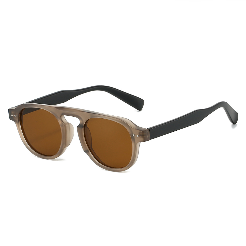 Nowe Okulary Przeciwsłoneczne TR90 Damskie Męskie Styl Pilot Retro Okulary UV400 Do Jazdy Podróży Z Ozdobnymi Nitami