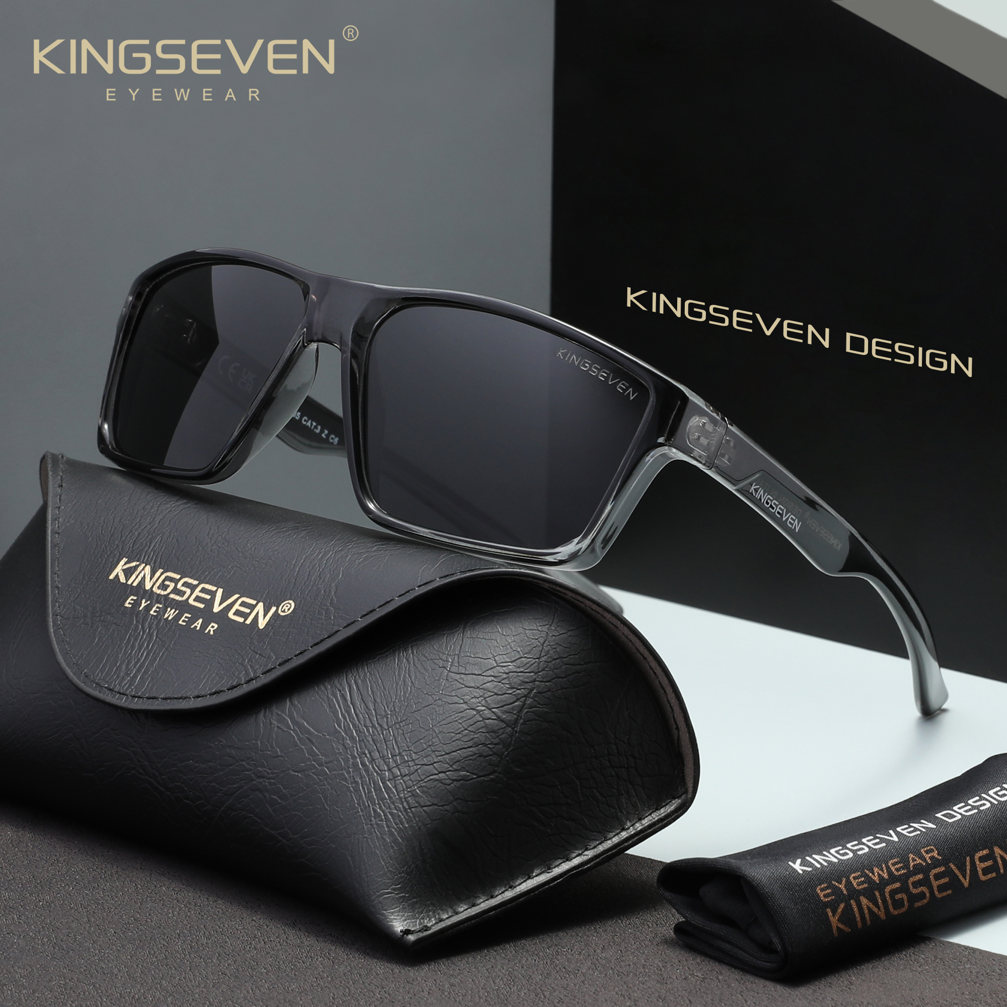 Оригинальные поляризационные солнцезащитные очки KINGSEVEN для женщин и мужчин, защита от ультрафиолета UV400, модные очки, спортивные очки для активного отдыха