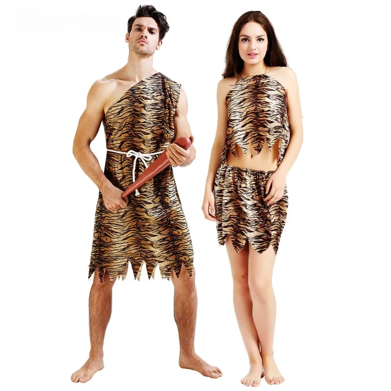Leopard Savage Caveman Croods Feuersteine primitiv sexy indische Kleidung Kostüm Karneval Halloween Kostüme für Männer Erwachsene ausgefallen