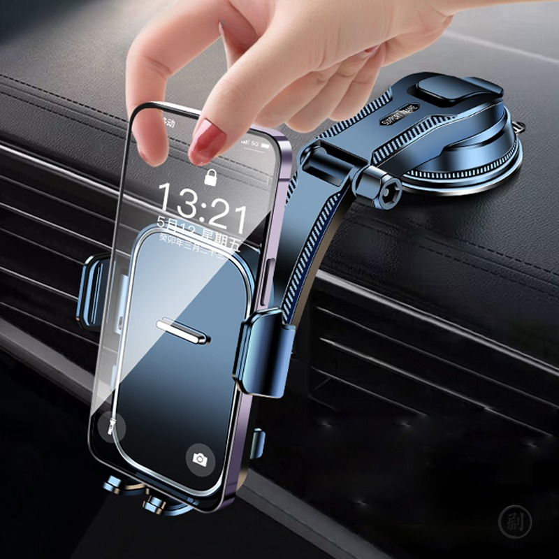 ที่วางโทรศัพท์ในรถยนต์ ที่ยึดโทรศัพท์มือถืออเนกประสงค์สำหรับนำทาง GPS ที่วางโทรศัพท์แบบแขวนกระจกหน้ารถ