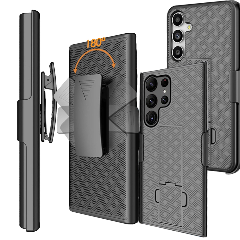 S25 Case Robuuste Combo Stootvaste Armor Belt Clip Holster Cover voor Samsung S24 Ultra S23 S21 S22 Plus Note 20 Stand Draaibare Capa