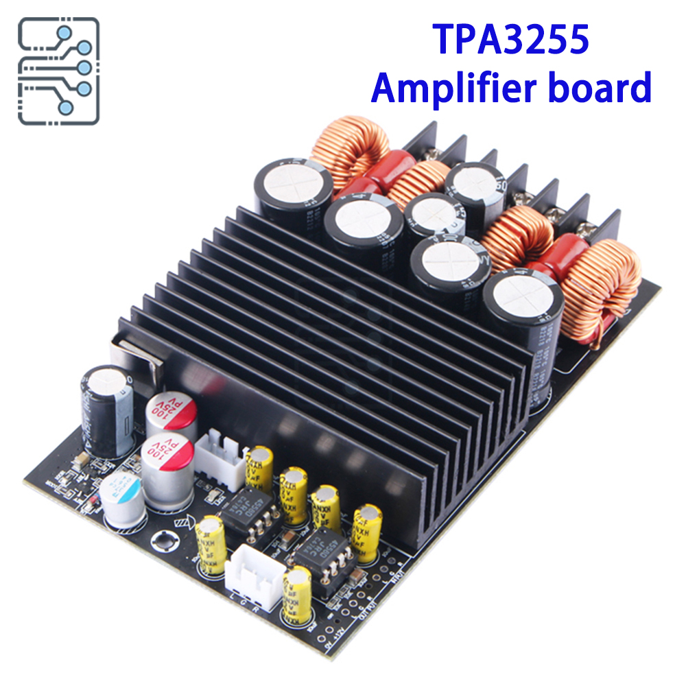 Плата усилителя Tpa3255 DC19-50V, аудиофильская плата цифрового усилителя Hi-Fi 2,0, двухканальный стереомодуль, 300 Вт + 300 Вт, высокая мощность