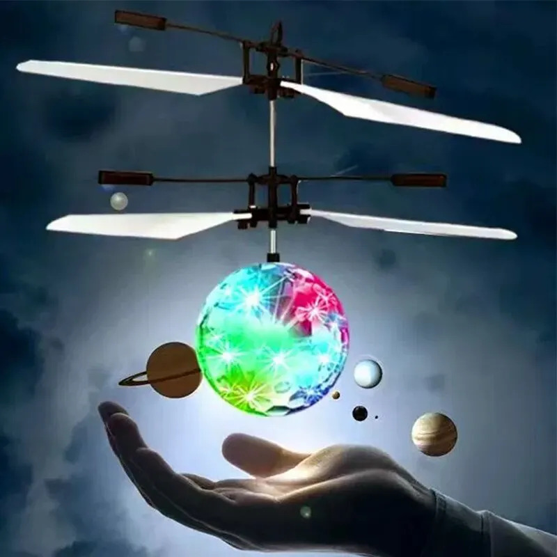Bola de Cristal Suspensa com Luz LED, Controle por Gestos RC, Brinquedos Coloridos Brilhantes, Presente Único para Crianças