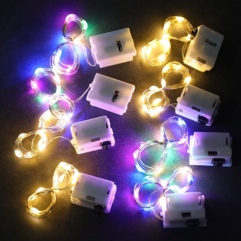 LED guirlandes lumineuses bouton batterie chaîne lumineuse noël mariage nouvel an chambre salon jardin décoration guirlande
