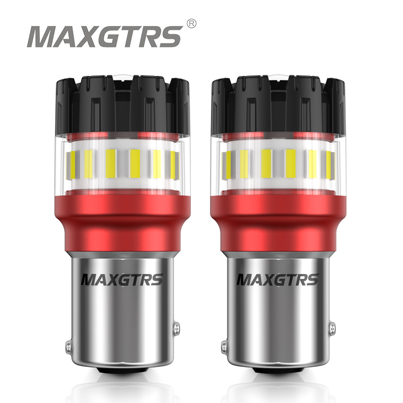 2X T20 HA CONDOTTO LA Luce CANBUS 1157 BAY15D P21/5W 7443 W21/5W Lampadina A LED 3157 P27/7W Nessun Errore Diurno DRL Freno Lampada di retromarcia 12V