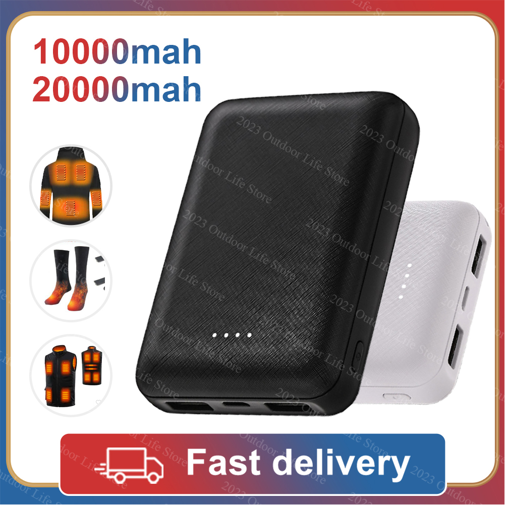 10000/20000mAh Power Bank Przenośne ładowanie Bateria zewnętrzna 5V 2A Szybkie ogrzewanie Kamizelka Kurtka Bielizna