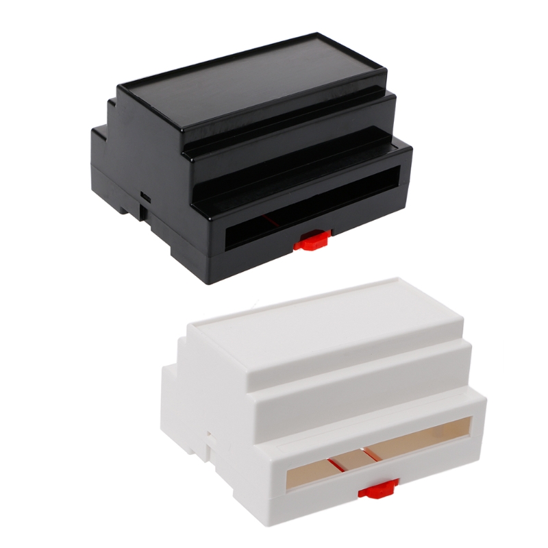 652F 107*87*59mm Caixa junção trilho Din plástico preto/branco Equipamento eletrônico