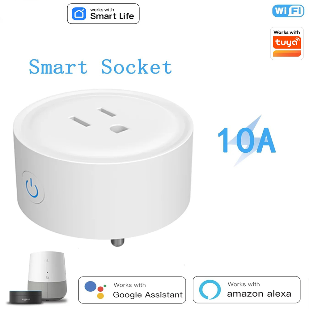 Tuya prise intelligente WiFi prise américaine 10A 20A maison intelligente Alexa commande vocale minuterie fonction prise de courant télécommande