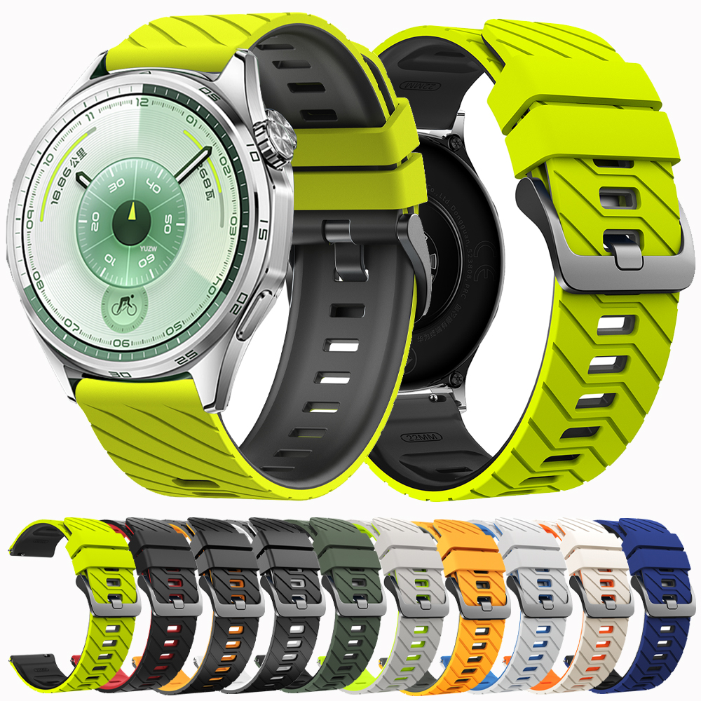 Correa de silicona de 22mm para Huawei GT 6 Pro GT5 GT4 GT3 GT2 pulsera deportiva de 46mm para hombres y mujeres para Huawei Watch 5/4/3 Pro