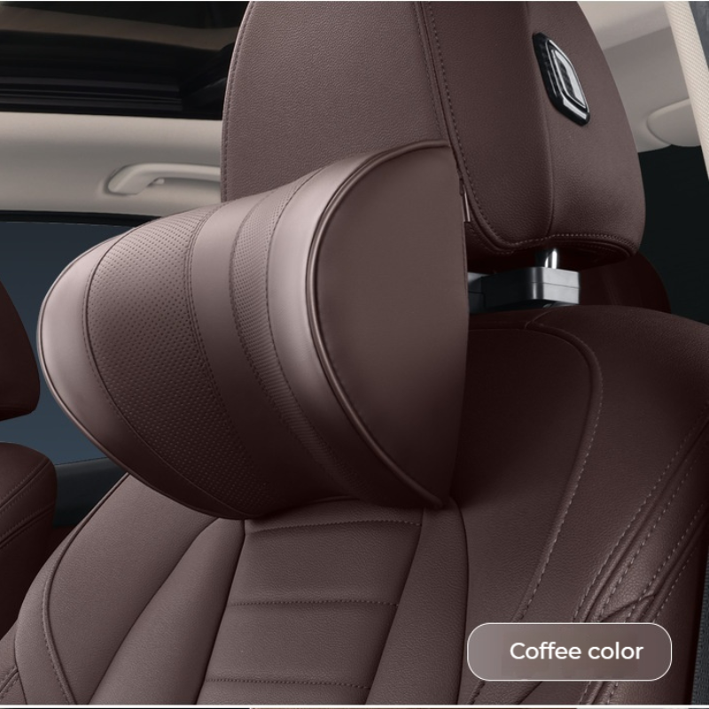 Leather Car Seat Headrest Cushion Multi-Function Memory Foam Car Neck Pillow Adjustable Car Headrest Pillow Auto Accessories