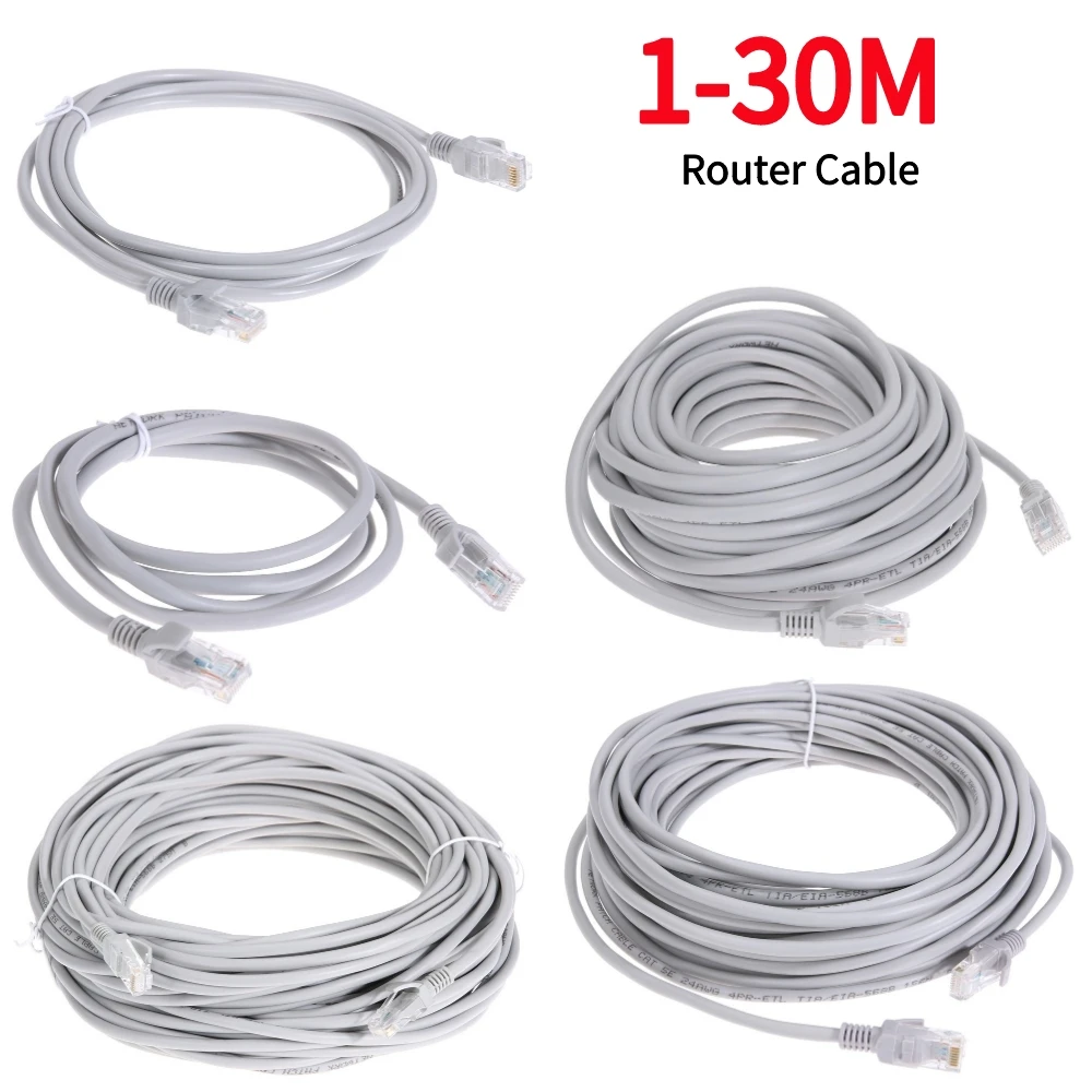 Cable Ethernet de alta velocidad RJ45 red LAN Cable enrutador ordenador portátil enrutador monitoreo Cable Rj45 1M/2M/3M/5M/10M/15M/30M