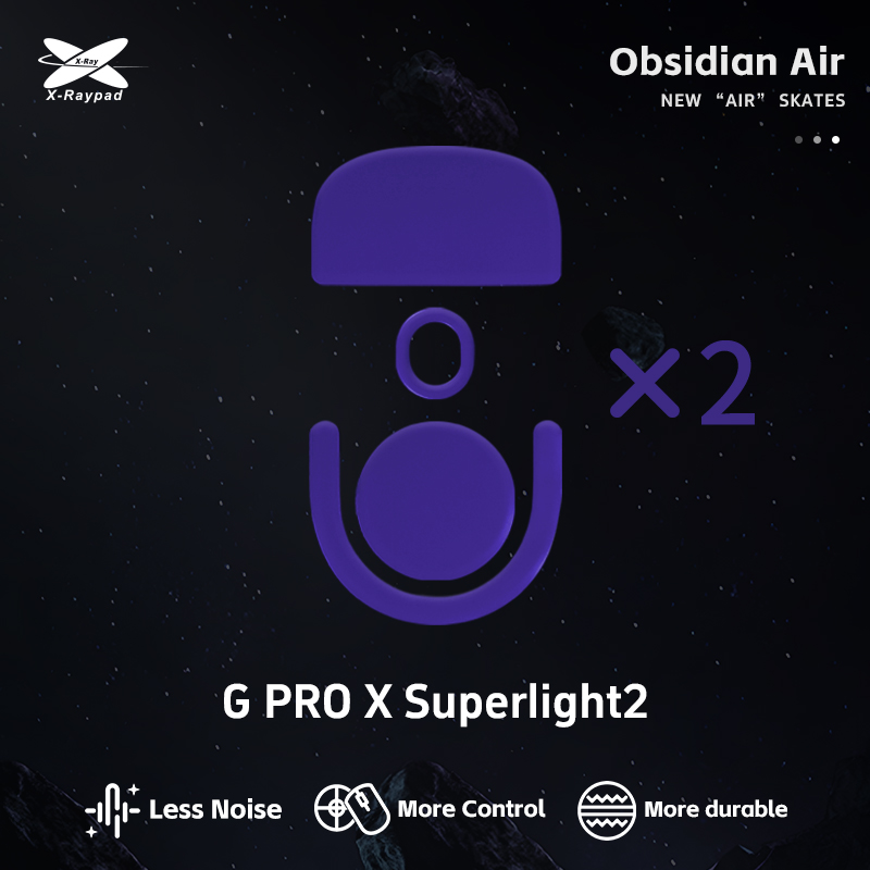 Коврики X-Raypad Obsidian Air Mouse для G PRO X SUPERLIGHT 2/ X2 SUPERSTRIKE – бесшумность и точность управления