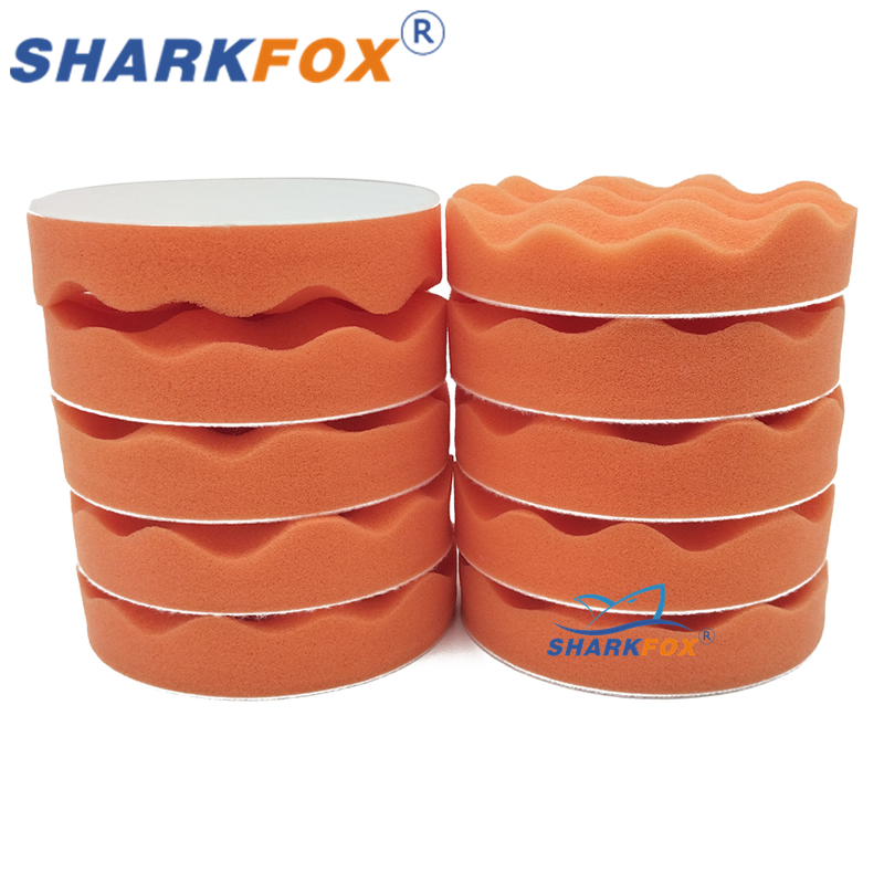Sharkfox 5 "(125mm) 6"(150mm) almohadillas de abrillantado para coche esponja para pulir y encerar Kit de almohadillas herramienta para pulidor de coche juego de cuidado automático