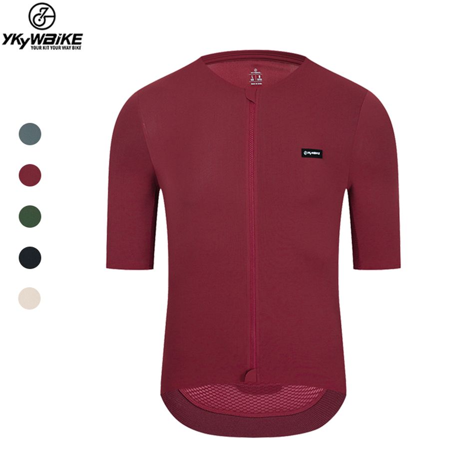 YKYWBIKE Jersey sepeda MTB lengan pendek, kemeja musim panas sepeda lengan pendek YKK ritsleting kain Coldback UPF 50 + pakaian sepeda