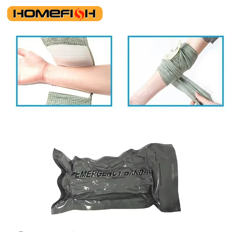 Kit médico para traumatismos, vendaje israelí de 4/6 pulgadas, protección de seguridad de emergencia para acampar al aire libre, senderismo, primeros auxilios para heridas
