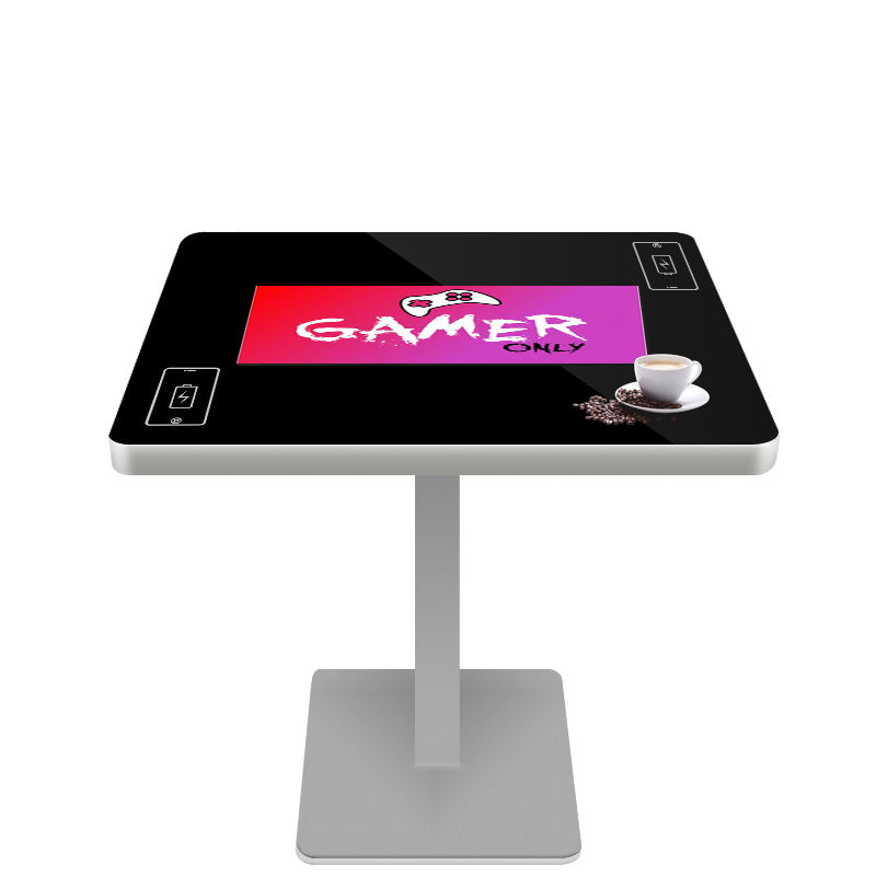 Mesa de Centro Inteligente con Pantalla Táctil LCD Android, Pantalla Capacitiva para Juegos, con Cargador Inalámbrico