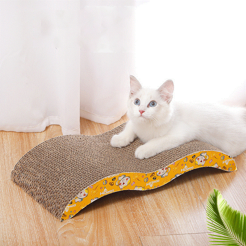 Juguetes para gatos, raspador para gatos, garra afiladora, tablero corrugado de cartón, tablero para rascar gatos resistente a los arañazos, juguete para gatos, sofá, cojín, cama