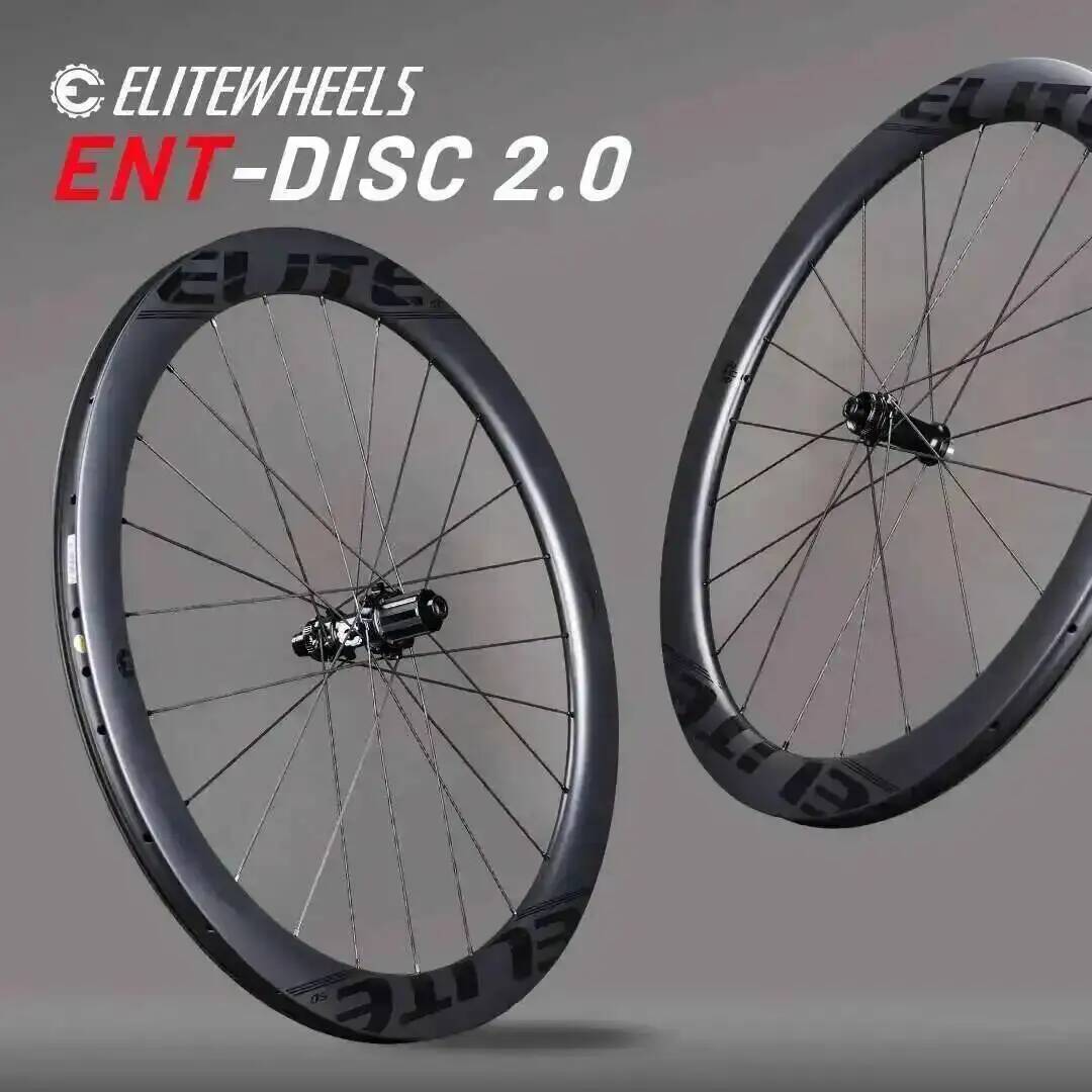 Карбоновые колеса ELITEWHEELS ENT 2.0 с дисковыми тормозами, 700c, с центральным креплением, для шоссейных велосипедов, комплект колес для шоссейных гонок, качество UCI.