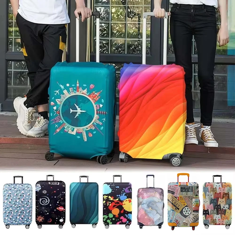 1 pçs capa de bagagem mala de viagem capa protetora para 18-32 Polegada tecido elástico capas poeira acessórios de viagem bagagem supplie