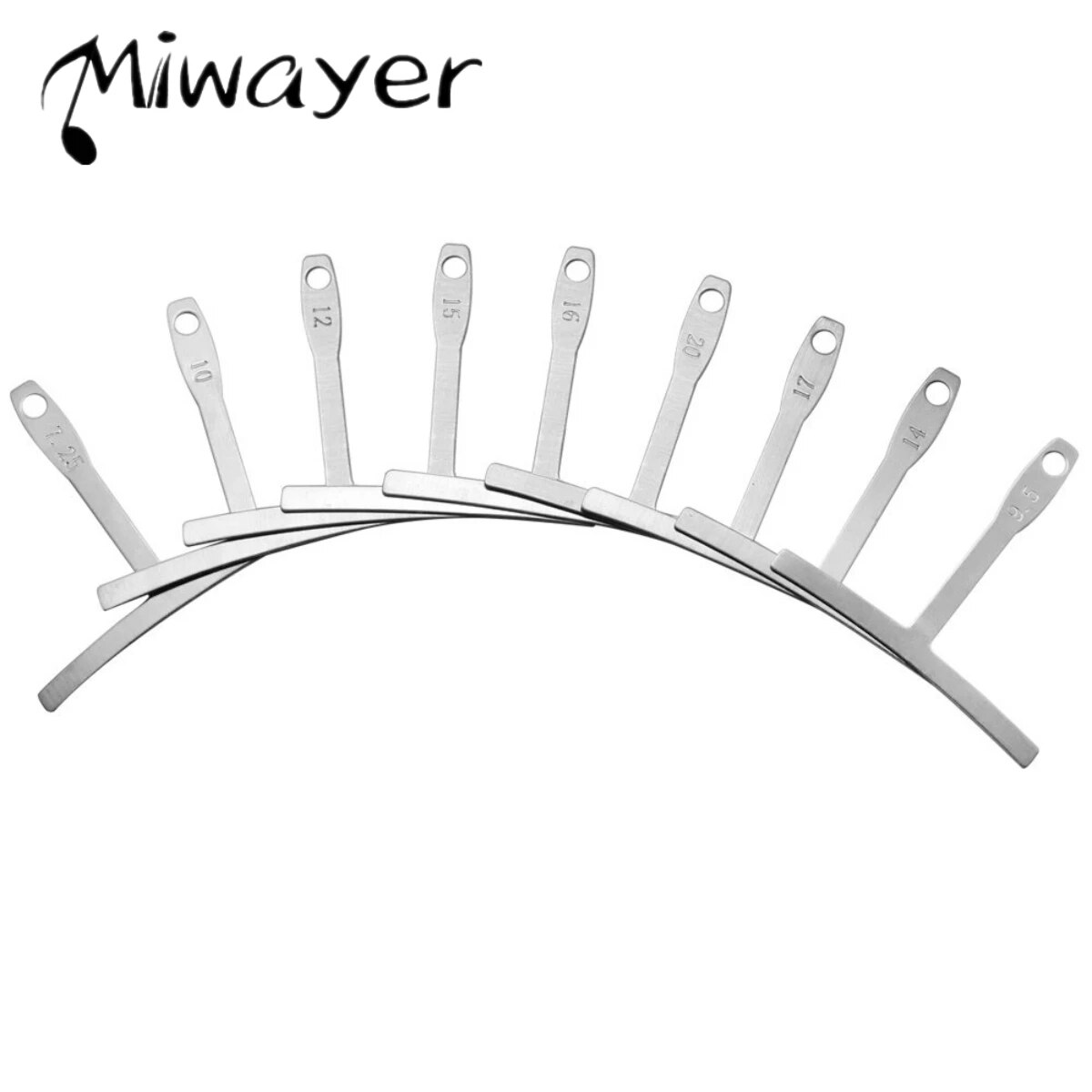 Miwayer-Guitar Radius Gauge, Sob Medidor De Cordas, Medidores De Cordas, Ferramentas Luthier para Guitarra Fretboard, 9 pcs