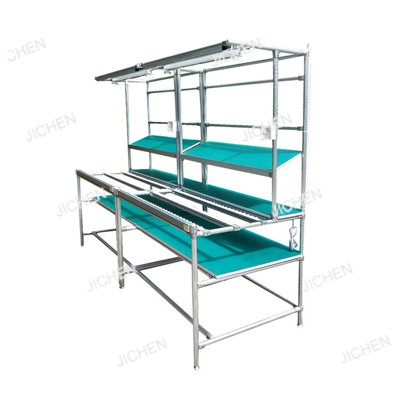 JC Aluminum Alloy Aluminum Profile Lean Aluminum Tube Anti-static Workbench Factory Production Workshop Line Lamp Operator
