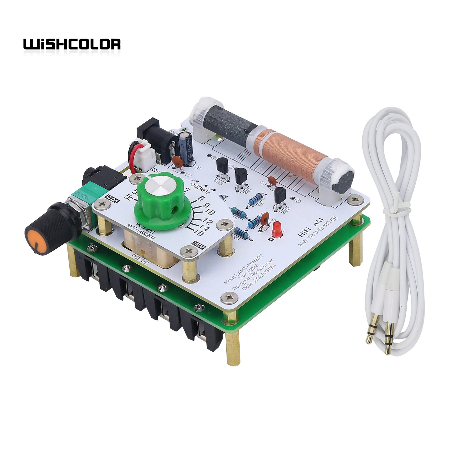 Wishcolor AMT-MW207 Mittelwellen-Funksender High Fidelity AM-Funksender DIY-Leiterplatte 525 ~ 1605 kHz 6 V