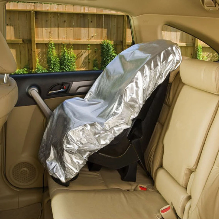Car Seat Sun Shade Cover Keep Kids Car Safety Seat At Cooler Temperature Aluminium Film Protection From UV Sunlight Dust Covers