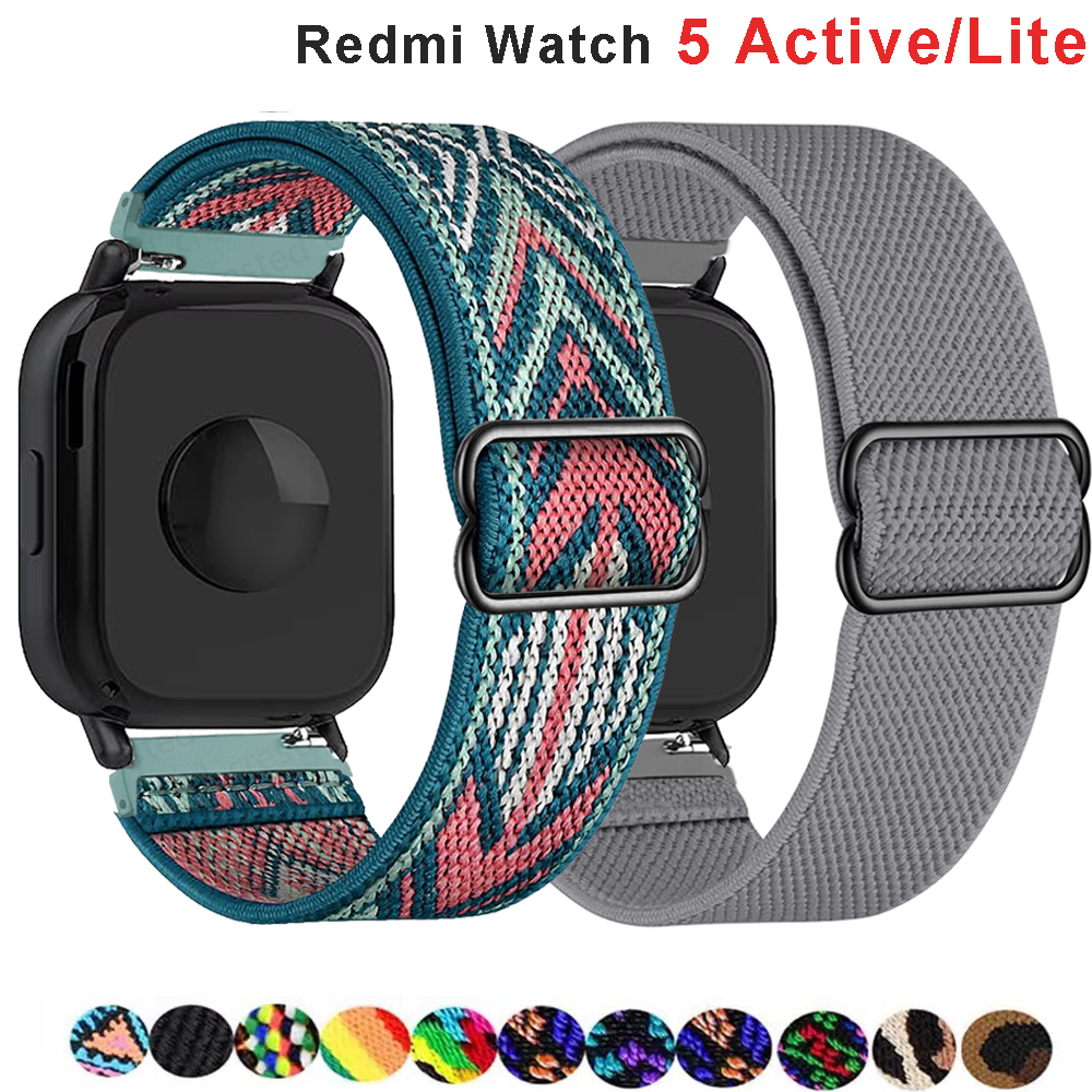 Bracelet en Nylon pour montre intelligente Redmi 5 active/5 lite, ceinture élastique réglable, correa Xiaomi Redmi watch 5