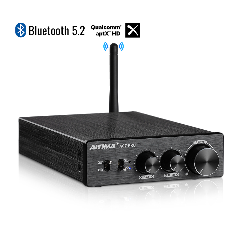 AIYIMA Audio TPA3255 amplificador de potencia para el hogar Bluetooth A07 PRO A07 amplificador 2,0 amplificadores de altavoz estéreo HiFi 300Wx2 Clase D Amp
