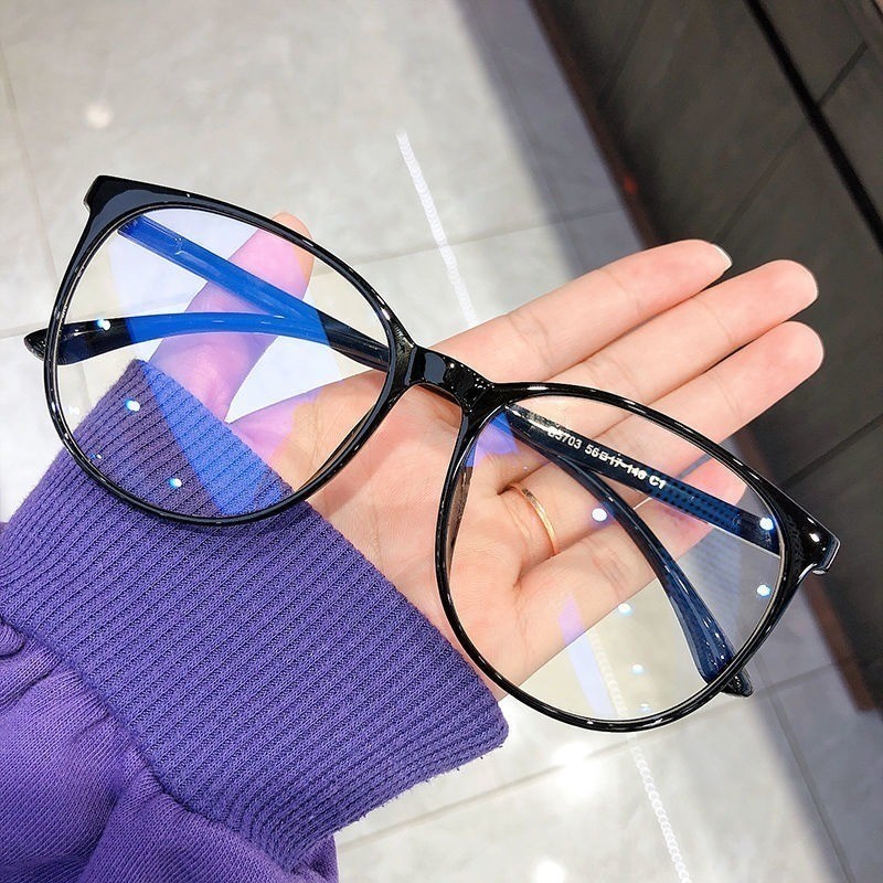 Óculos anti-radiação armação de óculos de plástico coreano oval moda óculos