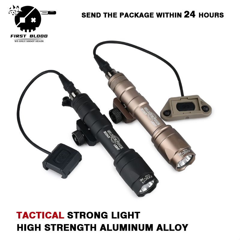 Surefire Тактический M600 M300 Фонарик для страйкбола Scout Light Modbutton Lite Switch MLok Keymod Лампа Светодиодная уличная игровая игрушечная лампа