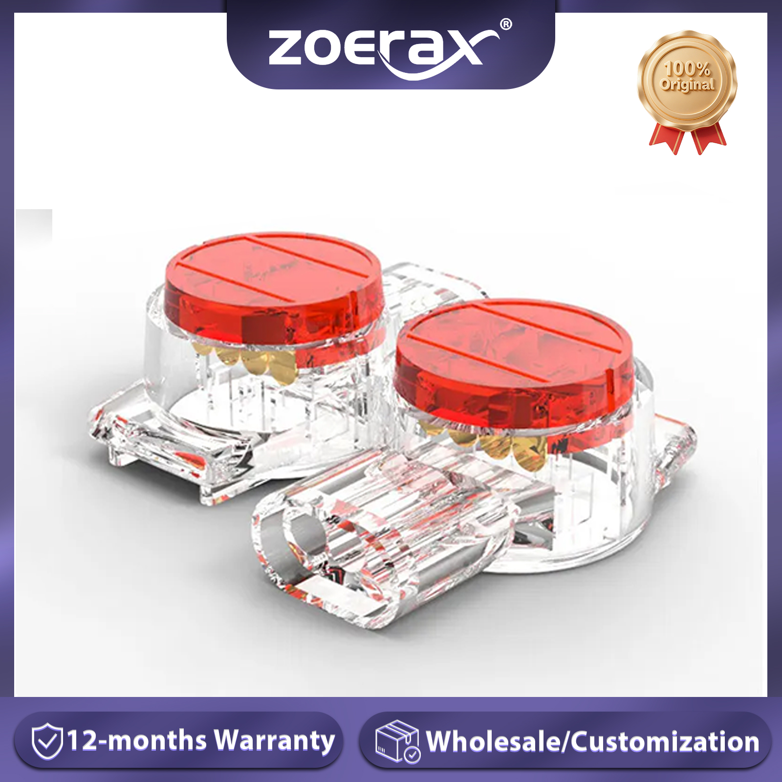 ZoeRax 100 Pezzi Connettori K1 K2 K3, Connettori per Cavi RJ45 RJ11, Terminali per Cavi Ethernet e Telefonici UY2