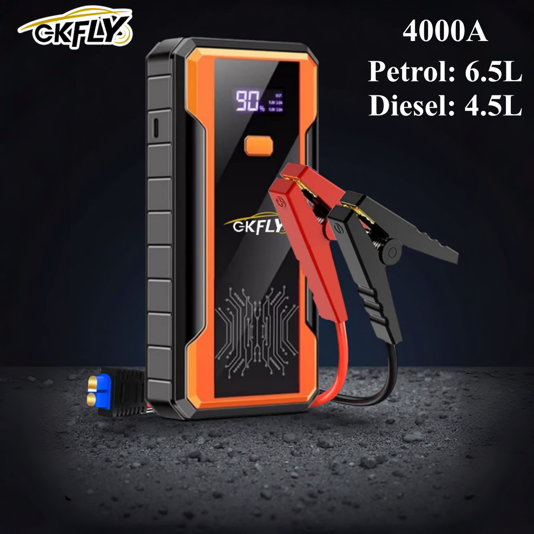 GKFLY-dispositivo de arranque de alta potencia, 5000A, 4000A, 12V, arrancador de batería de coche, cargador de coche diésel de gasolina para refuerzo de batería de coche