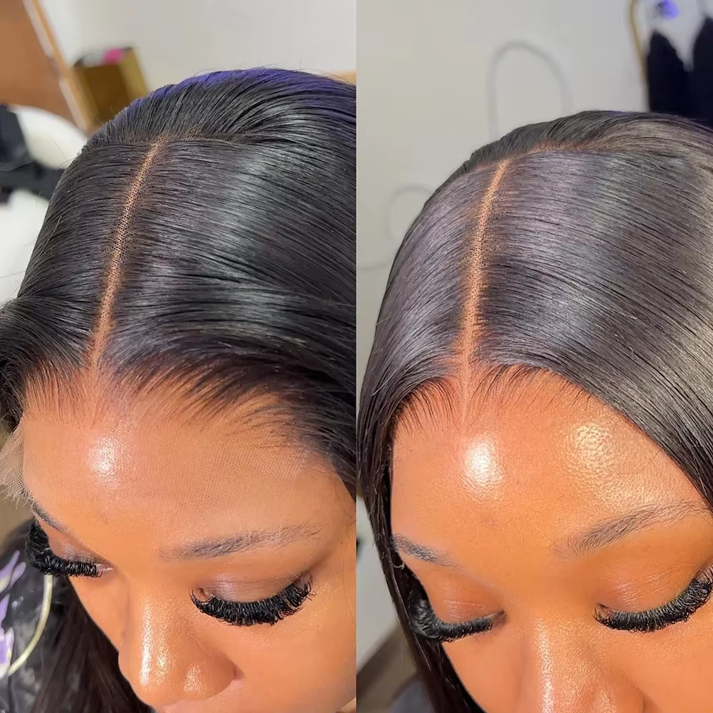 Peruka z brazylijskich prostych włosów naturalnych z siatką 360 Lace Frontal dla kobiet, gęstość 180, 13x4 HD transparentna prosta peruka z siatką Lace Front z włosów naturalnych.