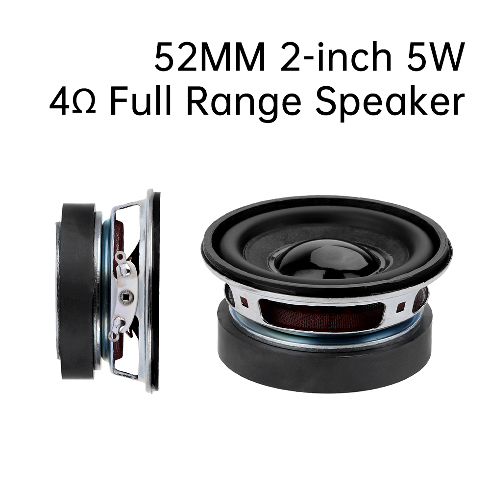 52MM 2 pulgadas 5W 4-ohm Altavoz de frecuencia completa Altavoz amplificador de audio pequeño circular 0. 25~ 20KHz