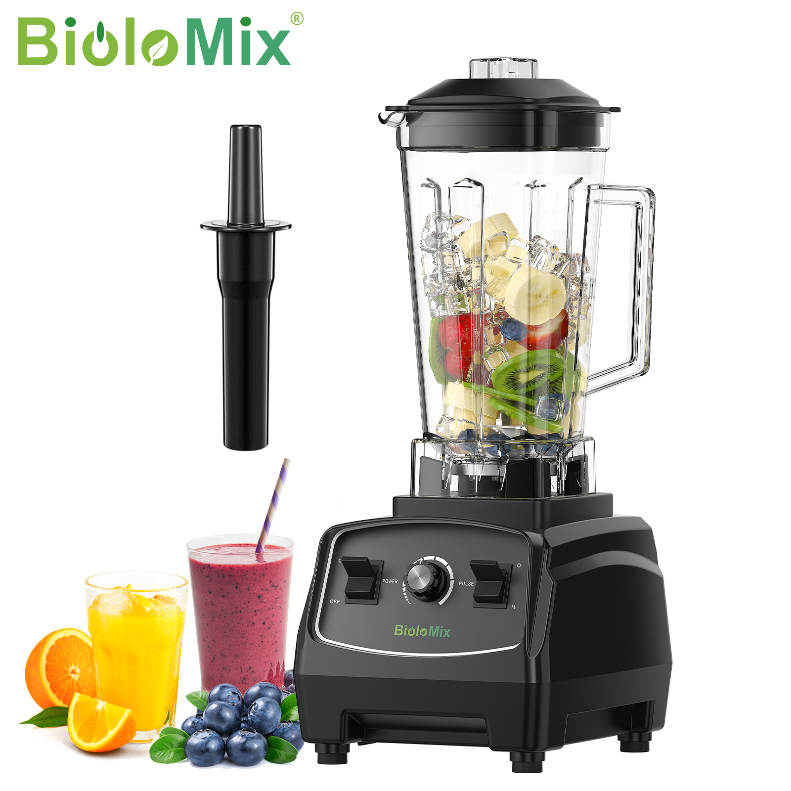 BPA Gratis 3HP 2200W Zware Commerciële Kwaliteit Blender Mixer Juicer High Power Keukenmachine Ijs Smoothie Bar Fruit blender