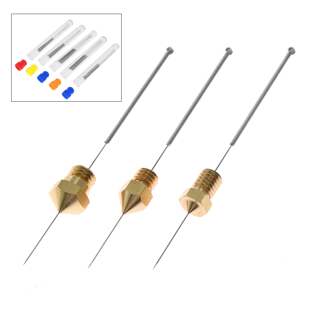 Agujas de limpieza de boquilla de acero inoxidable para impresora 3D Ender 3 V2, herramientas de impresora 3D de 10 piezas, E3D V6 MK8