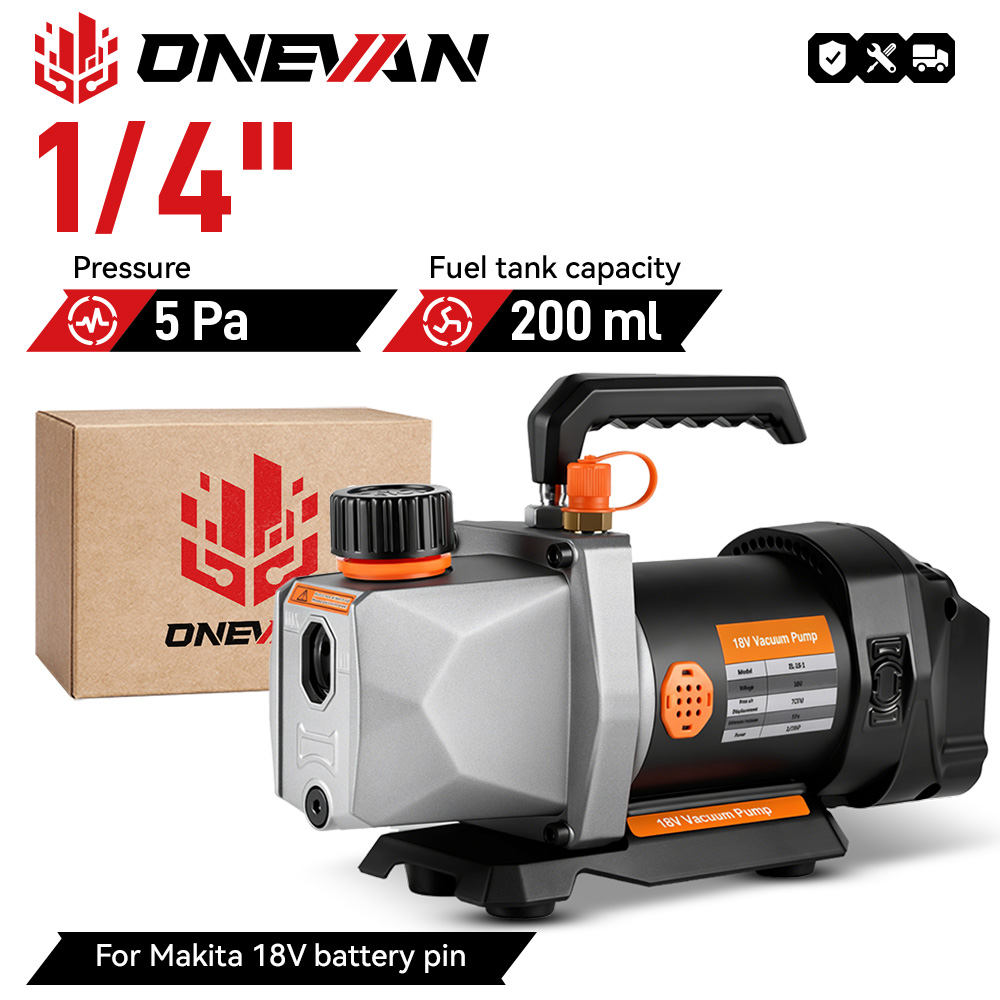 ONEVAN 1/2HP 7CFM Kältemittel Vakuum Pumpe 1/4 lufteinlass Kälte für Auto Haushalt Klimaanlage Für Makita 18v Batterie