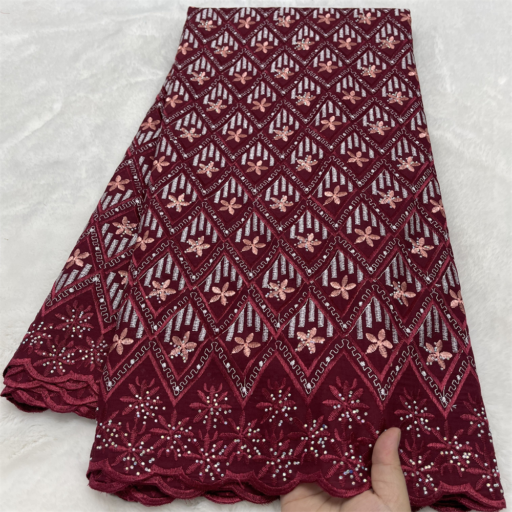 Tela de encaje africano, bordado de guipur naranja, cordón francés dorado, encaje Floral para mujer, vestido de fiesta, 5 yardas