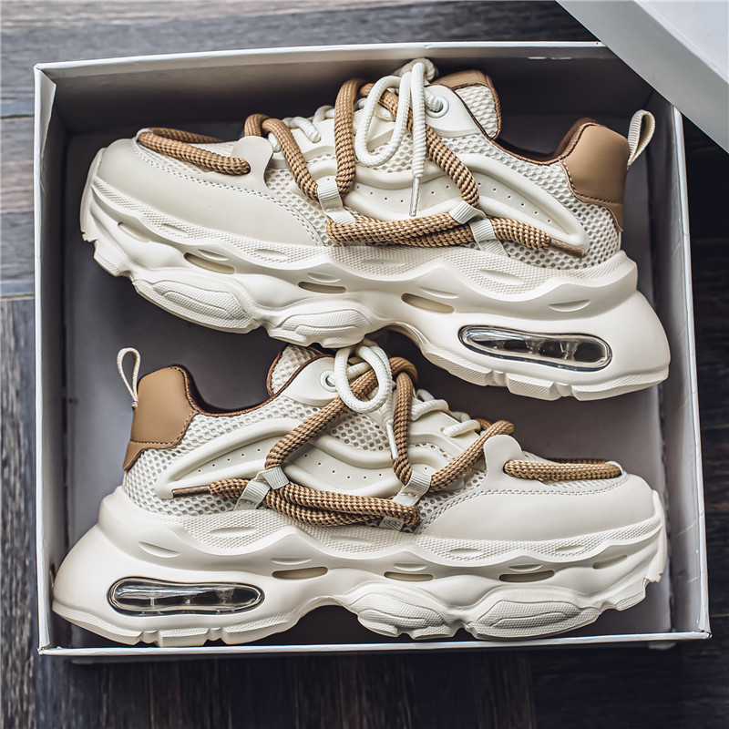 Chunky casual sneakers voor heren, vier seizoenen, ademend, lichtgewicht, outdoor hardloopschoenen, modieuze jeugdschoenen, zachte zool, snelheidssportschoenen