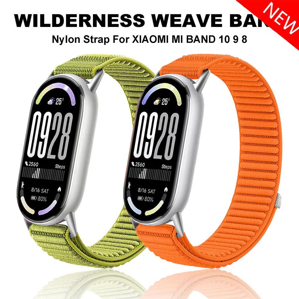 Pulseira de náilon para xiaomi mi band 10 9 8 esportes macio confortável respirável pulseira para mi band 10 9 cinta acessórios