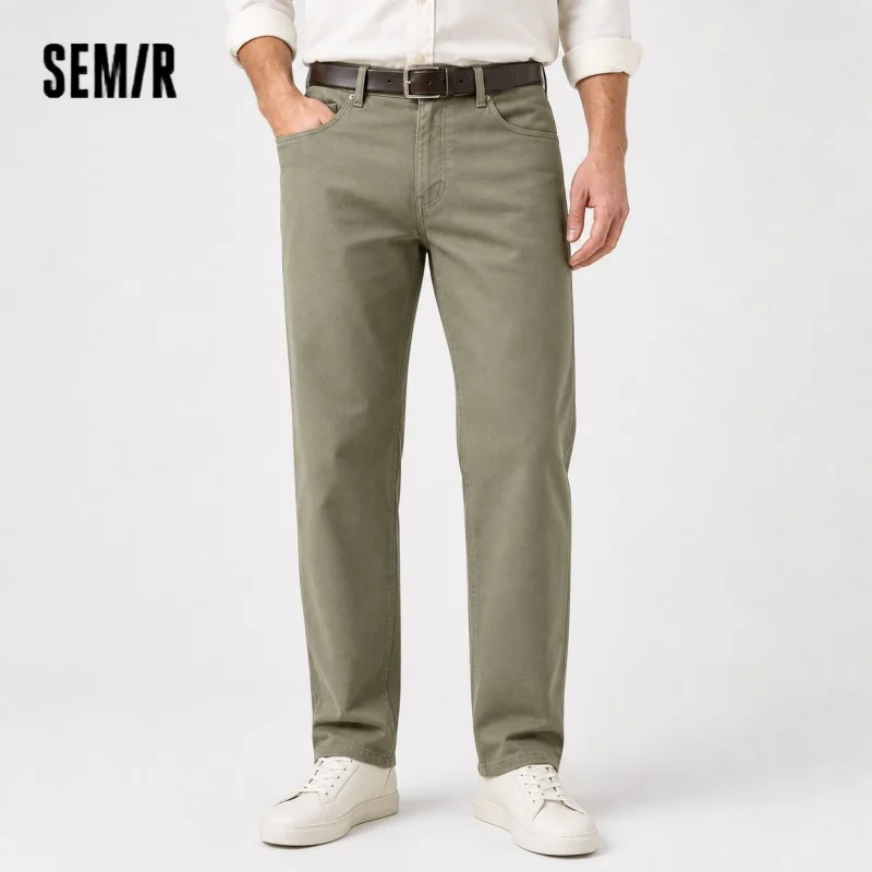 Semir pantalones casuales hombres estilo minimalista pantalones largos para desplazamientos diarios 2025 invierno nueva ropa