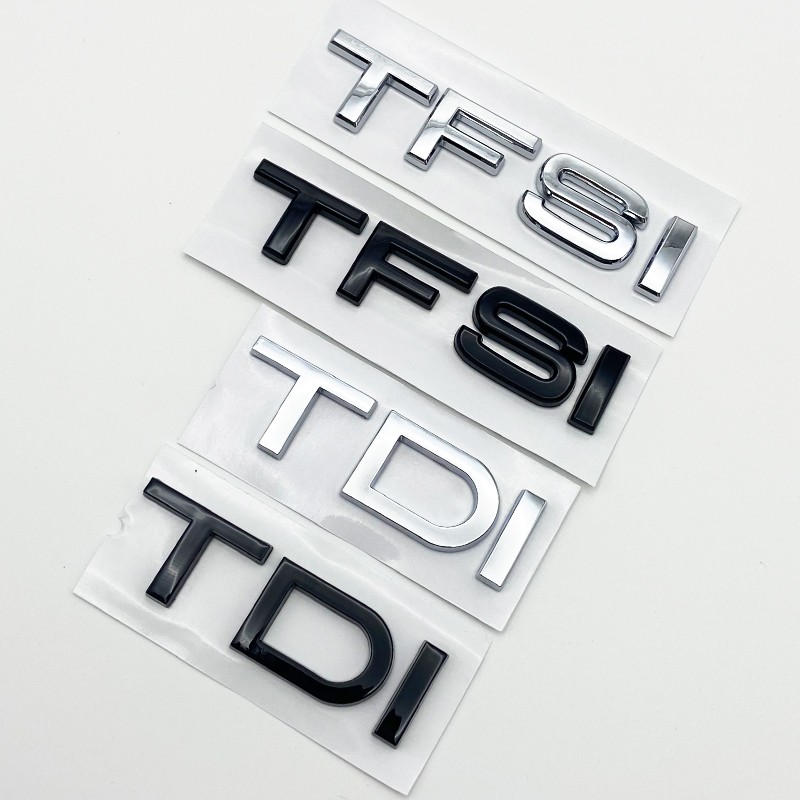 3D хромированная глянцевая черная наклейка из АБС-пластика TDI TFSI на заднюю эмблему автомобиля для Audi A1 A3 A4 A5 A6 A6L A7 A8 S3 S6 Q3 Q5 Q7 TT S RS