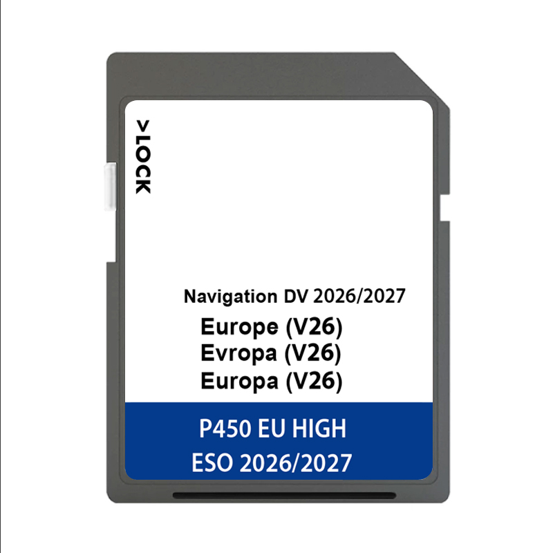 Cartão SD de Navegação GPS DV V26 Discover Pro Media 64GB para VW Transporter e-Golf Touran com Mapa da Europa, Rússia e Turquia