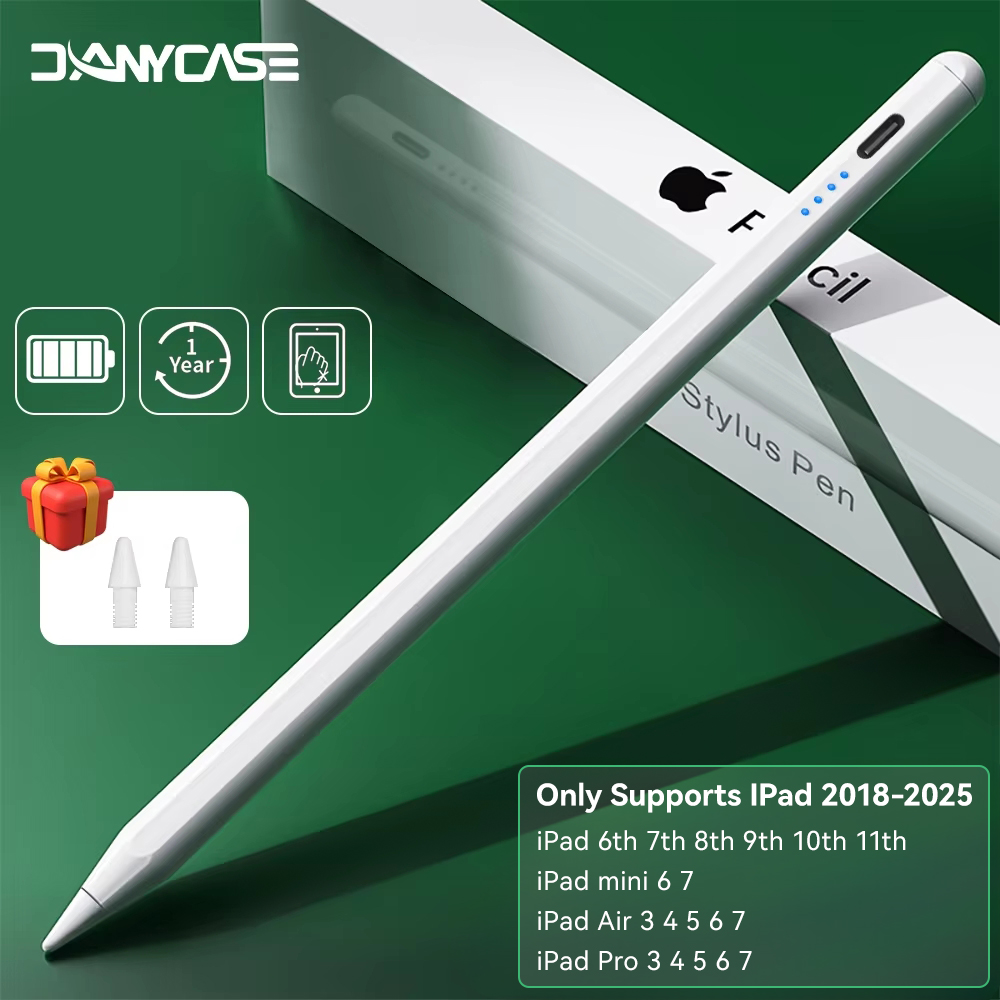 Para iPad Pencil 2025 M3 lápiz óptico para Air 6 M2 Pro M4 M5 con rechazo de palma para iPad Pro 11 12,9 13 7/8/9/10/11th mini5 6 7 ﻿