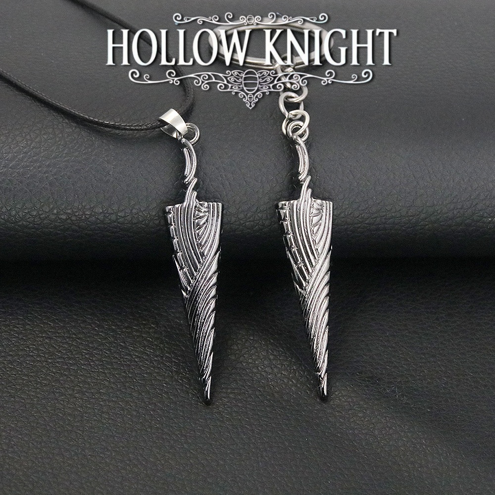 พวงกุญแจ สร้อยคอ โลโก้ Bone Nail จากเกม Hollow Knight ของขวัญสำหรับผู้หญิง ผู้ชาย แฟนเกม ทำจากโลหะผสม ขายส่ง